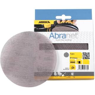 Sliberondeller Mirka Abranet, Ø125 mm Grip, P80, 3-pak
