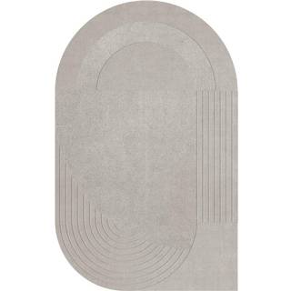 Layered Circular Tæppe 180x270 Cm - Ensfarvede tæpper Uld True Greige - CIRCULARTG180270