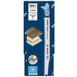 BOSCH Sæt af 100 stiksavsklinger EXPERT Wood 2-side clean T308B, 117 mm