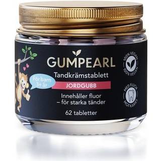 Børnetandpasta Tabletter GUMPEARL Strawberry Glas 62 stk.