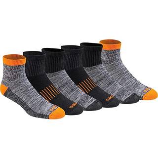 Dickies mænds dri-tech fugtkontrol kvart sokker tilgængelige i M-XXL (6 12 18 Hi-Vis Orange Black (6 par) medium