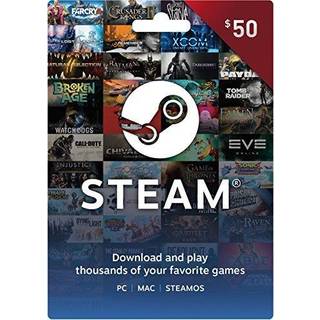 Steam gavekort - 50 USD: Øjeblikkelig adgang til tusindvis af spil, tilbud, lagring i skyen og mere