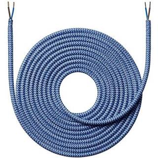 Stofledning 4 meter - Mørkeblå/Hvid Zigzag - Nielsen Light