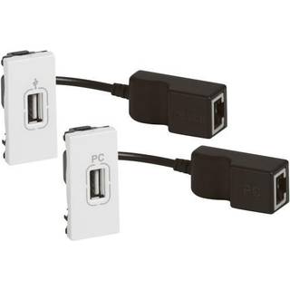 Legrand Mosaic usb udtag forstærket >5m 2m hvi