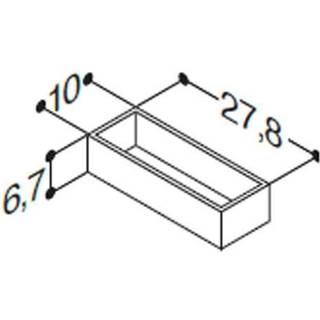 Scanbad Luna Global Rumdeler til skuffe 10x6,7x27,8 cm