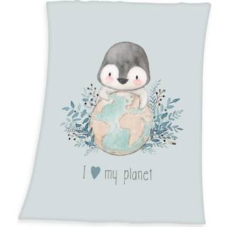 Babybest Pingvin Fleece tæppe - 75 x 100 cm