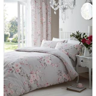 Catherine Lansfield Catherine Lansfield Grey Canterbury Floral Duvet Cover and Pillowcase Set