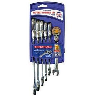 Faithfull FAISPARAT6S ratchetnøgle med fleksibelt hovede – sæt af 6 dele