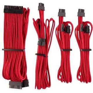 CORSAIR Premium Individually Sleeved PSU Cable Starter Kit_ Type 4 (Generation 4)_ RED