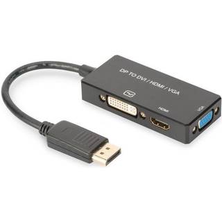 DIGITUS DisplayPort 3in1 Adapter DP/HDMI+DVI+VGA