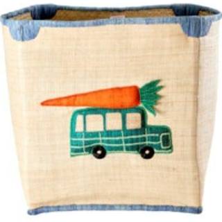 Rice Raffia Toy Basket - Van and Carrot - Large
