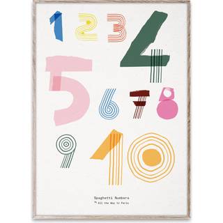 Paper Collective Spaghetti Numbers plakat 50x70 cm