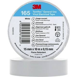 Tape Vinyl 165 15Mmx10M Hvid 3M