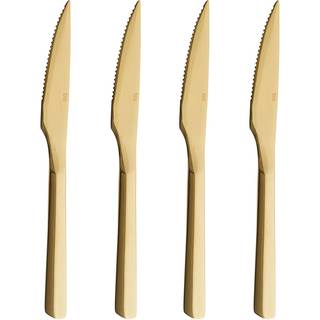 RAW steakkniv 4 stk guldfarvet