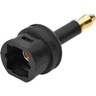 Toslink til MiniToslink plug adapter, sort | PRIS-MATCH