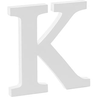 Træbogstav K - hvid 20 cm høj