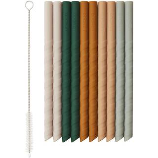 Liewood Mustard Multi Mix Sugerør Timoti Silikone (10-pak)