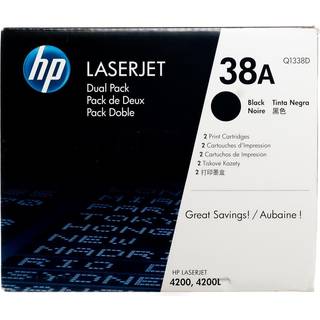 Q1338D HP 38A TONER CARTRIDGE BLACK DUAL PACK FOR LASERJET 4200