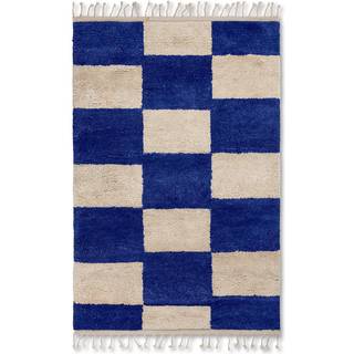 Mara Knotted Rug - Bright Blue/Off-White - 120 x 180 cm