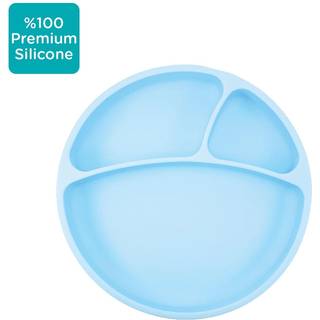 Minikoioi Puzzle Plate Blue opdelt tallerken med sugekop 1 stk. - 1 stk.