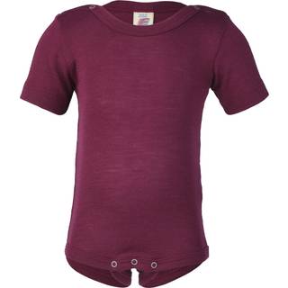 Engel Baby-Body Kurzarm mit Druckknöpfen an den Schulter Merino undertøj Børn størrelse 50/56 farve lilla