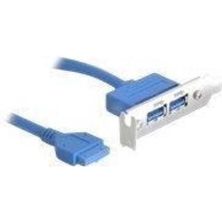 DeLOCK Slot bracket 1x19pin USB 3.0 pin header fe intern>2xUSB 3