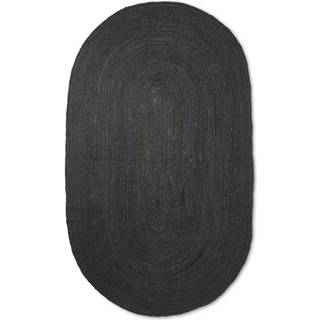 Ferm Living Eternal Oval Jute Rug Black - L