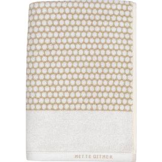 Mette Ditmer Grid gæstehåndklæde 38x60 cm 2-pak Sand/Offwhite