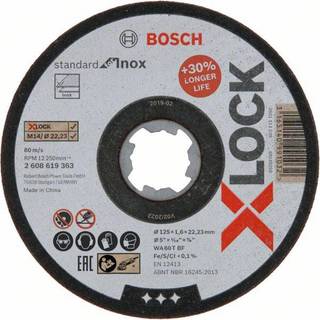 Skæreskive Bosch X-LOCK Standard til Inox, 125 x 1,6 mm T41, 1 stk.