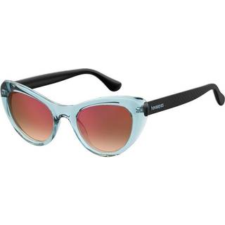 Havaianas Kvinde CONCHAS MVU/UZ Solbriller Plast Lyseblå Rød Cat Eye Normal Spejl
