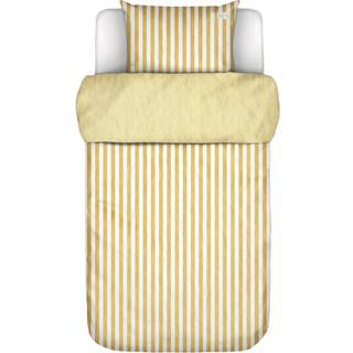 Stribet sengetøj 140x220 cm - Mikkeli Sunrise - 2 i 1 design - Sengesæt i 100% Enzymvasket bomuld - Marc O'Polo