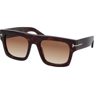 TOM FORD Mand FT0711 FAUSTO 52F Solbriller Acetat Havana Brun Firkantet Normal Skygge