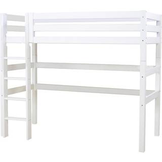 Hoppekids ECO Luxury - Højseng - 90x200 cm. - Fleksibel Indlægsbund - Hvid