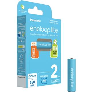 Panasonic eneloop Lite AAA Genopladelige batterier 2 stk. BK-4LCCE/2DE