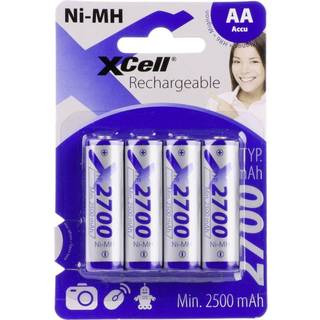 Genopladeligt AA-batteri NiMH 4 stk XCell X2700AA B4