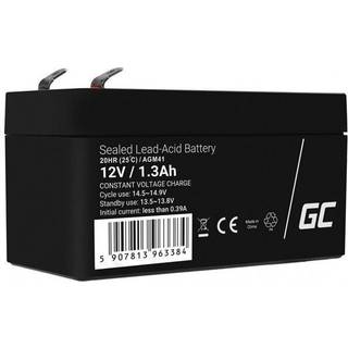 Green Cell AGM VRLA 12V 1.3Ah Vedligeholdelsesfri Batteri til Alarmer & legetøj