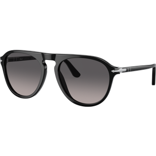 Persol Unisex PO3302S 95/M3 Solbriller Acetat Sort Grå Pilot Polariseret Skygge