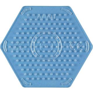 Hama stiftplade - Sekskantet lille TR 223TR 1 transparent midi perleplade Mål: ca. 8x9 cm.