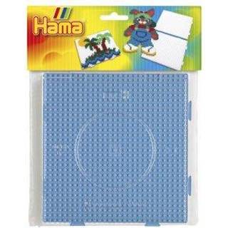 Hama Midi Stiftplade - 2 stk stifteplade 234TR Pakke med 2 stk. transparente stiftplader. Mål: 14 x 14 cm Indeholder pladerne 234TR, som er to store firkanter, der kan sættes sammen med hinanden og andre firkanter i tillsvarende størrelse. .