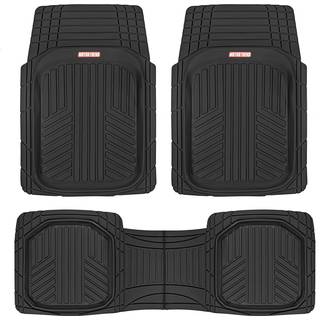 Motor trend flextoughxl gulvmåtter til biler fuldt sæt all-weather gummi Automotive Floor Mats Vandtæt kraftigt bilmåtter Fleksible gulvforinger