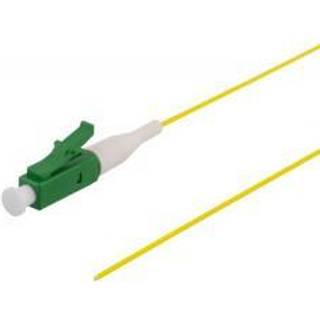 DELTACO OS2 fiber pigtail, LC, simplex, APC, 9/125, 1.5m