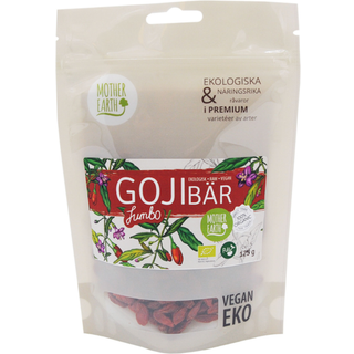 Mother Earth Gojibær Jumbo RAW & ØKO, 125 g