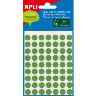 Apli etiketter Ø8mm grøn 288stk
