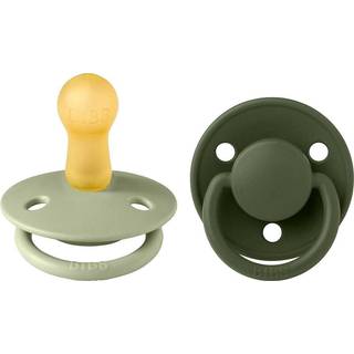 BIBS 2 pk. De Lux str. 2 - sage/hunter green