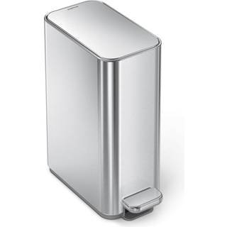 Simplehuman 5L slank pedalspand, børstet rustfrit stål