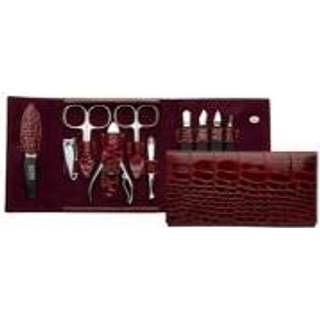 DuKaS Premium Line Solingen 252 Manicure sæt + Sleeve Burgundy - 10 stk.