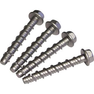 PLUS bolte til montering på træterrasse/betonfundament, stål, 6,5 x 1 x 1 cm