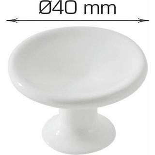 HOME It møbelknop Ø40 x 30 mm hvid Plast