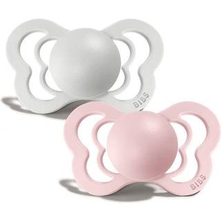 BIBS Couture Silicone Size 2: 6+ months sut Haze / Blossom 2 stk. - 2 stk.