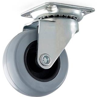 Habo 4007 møbelhjul med plade, svingbart - Ø75 mm